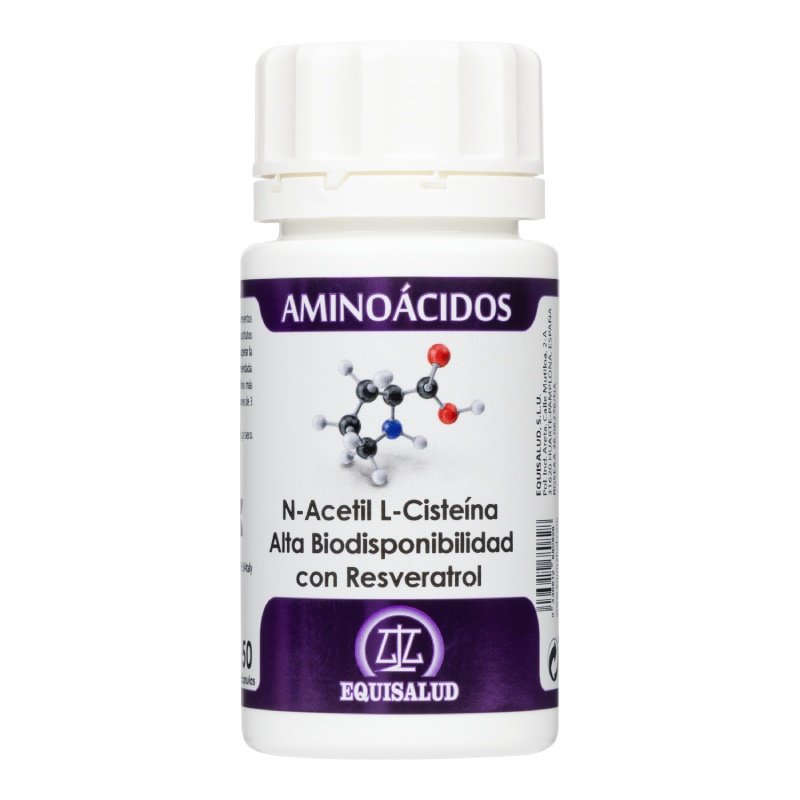 N-Acetil L-Cisteína con Resveratrol de Equisalud, formato de 180 cápsulas