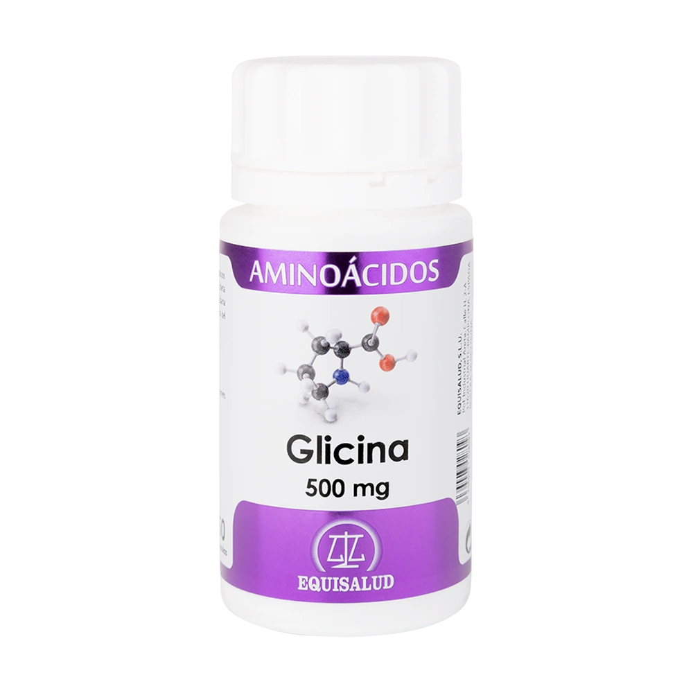 Glicina de la línea Aminoácidos de Equisalud, bote de 50 cápsulas