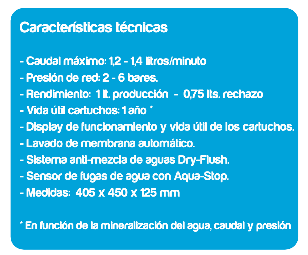 Filtro de agua Vital Manantis SLIM 400 Osmosis Inversa