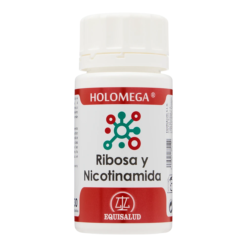 Holomega Ribosa y Nicotinamida de Equisalud, bote de 30 cápsulas