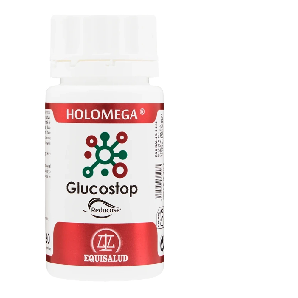 Holomega Glucostop de Equisalud, 60 cápsulas con extracto de hoja de morera blanca y cromo