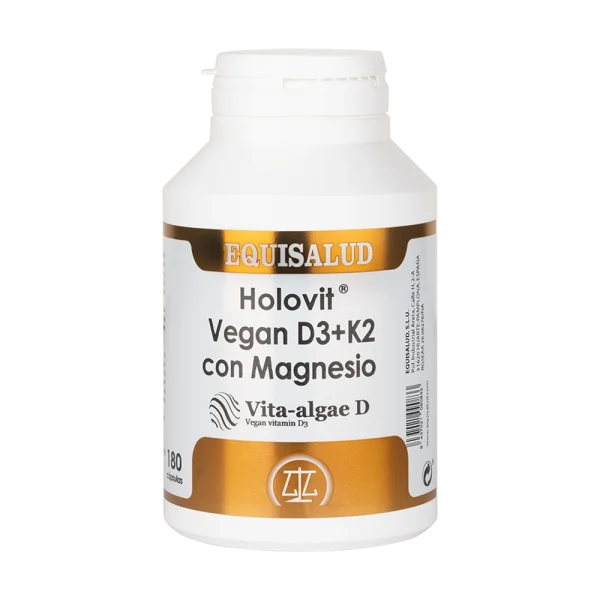 Holovit Vegan D3 + K2 con Magnesio Equisalud 180 cap.